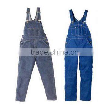 Heavy Duty Denim Jeans Bib and Brace Overalls