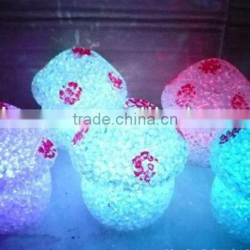 LED night light, small size crystal mushroom night light