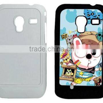 Hot 2D PC PLASTIC hard sublimation phone cases for Ace Plus S7500 with aluminum insert + sticker