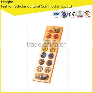 "FS" mancala folding deluxe wooden game set