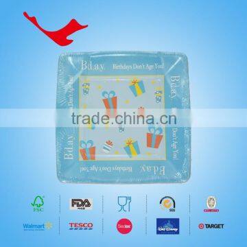 Birthday Party Square Printed Paper Plate for Fruit & Sweet photo-6