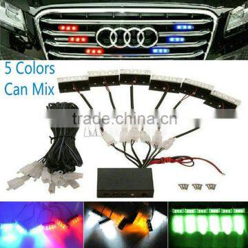 6*3 LED Bright Flashing Blink Grill Lamp emergency LED Strobe Lights