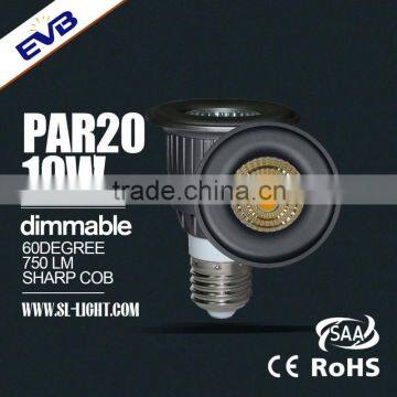 Black/gray/silver housing dimmable led par 20 spotlight
