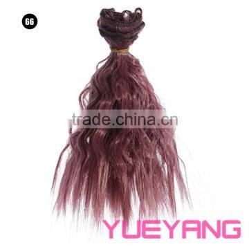 15cm Long Classic Wavy Hair Weft Extension for Doll Hair photo-4