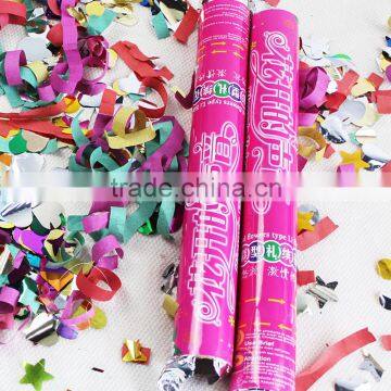 Color paper ribbon filled party popper