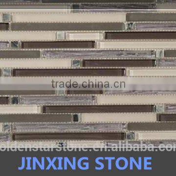 glass stone strip mosaic and crystal glass mosaic tile (crystal glass )