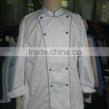 Customer-made 20%cotton 80%polyester white chef coat uniform
