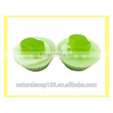 summer green beauty cake shaped soap