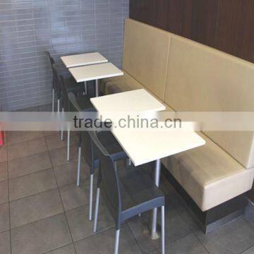Solid Surface Dining Table / Black Dining Table Marble / Table Design in Restaurant photo-5