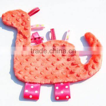 15% Off China manufacturer customized minky security ribbon tag blanket