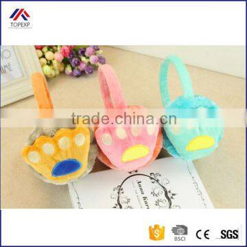 Girls Floppy Paw Pattern New Earmuffs