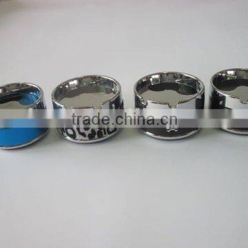 newest round table aluminum ashtray with cover and anti-skip bottom, metal ashtray