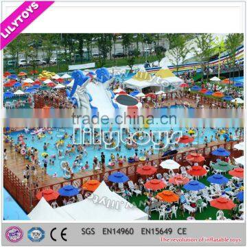 Blue Above Ground Stainless Steel Pools/Inflatable Water Park/inflatable Amusement Park photo-5