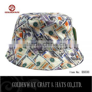 Custom Wholesale Blank Bucket Hats Money Dollar Bill photo-3