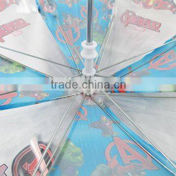 Manual Open Plastic Cartoon Character Print Straight Kids Umbrella photo-4
