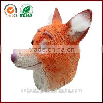Halloween Masquerade Masks Latex Animal Fox Head Mask photo-3
