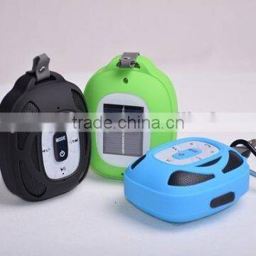 Promotional gift competitive price Mini Keychain Solar Power Super Bass Bluetooth speaker