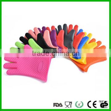 Waterproof silicone bbq silicone gloves work gloves leather