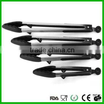 Food grade stainless steel clip/ tongs with silicone cover