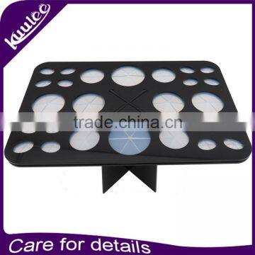 Quality 26 Holes rectangle shape Acrylic black makeup brush display rack