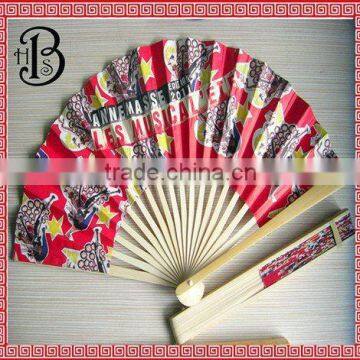 Japan bamboo handle folding hand fan