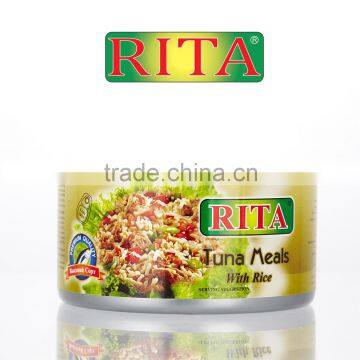 CANNED VALUE ADDED TUNA FISH AND RICE FROM THAILAND BLUE RIVA / RITA BRAND