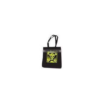 BLACK DYED SHOPPING BAG/BLACK PRINTED BAG