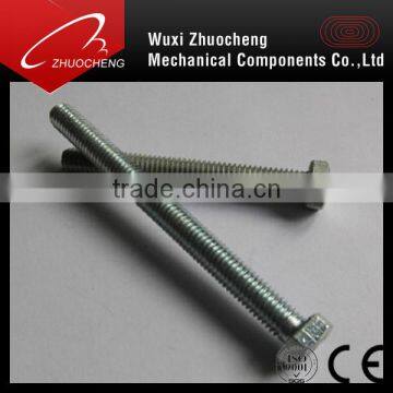 high strength DIN933 DIN931 zinc plated grade 5 hex bolt