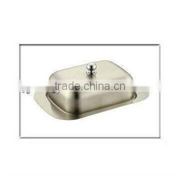 square shape cheap butter dish metal