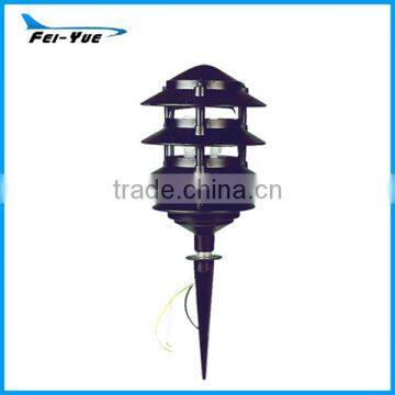 black louver pagoda Pathway Light 4 Tier Aluminum