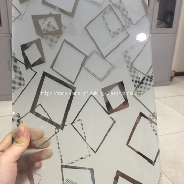 decorative frosted titanium mirror glass