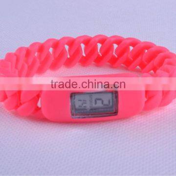 digital silicone twist watch