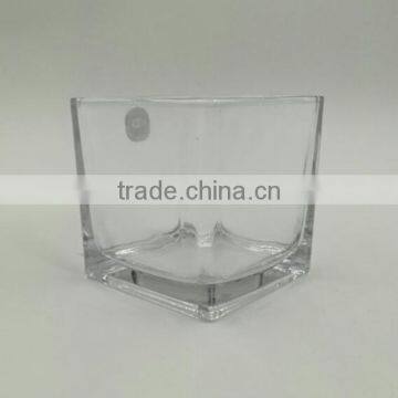 Square Glass Vase, Glass Candle Holder(HLTH-V038) photo-5