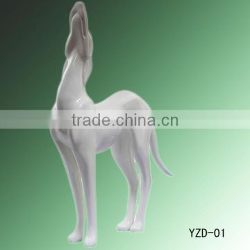 New display fiberglass fashion dog mannequin