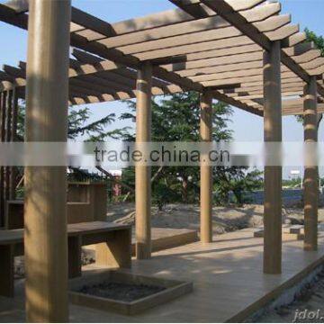 2017 Hot Selling Anti-uv Wpc Wooden Plastic Composite Pergola Cheap Price Outdoor