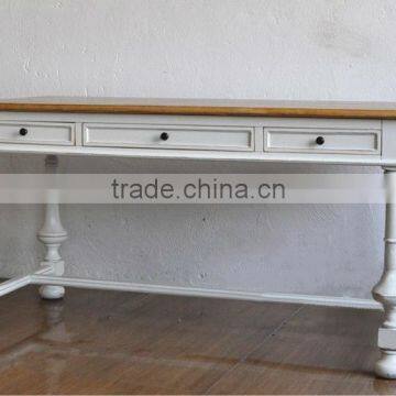 Spanish style wooden rectangular living room console table with antique finishing workmanship
