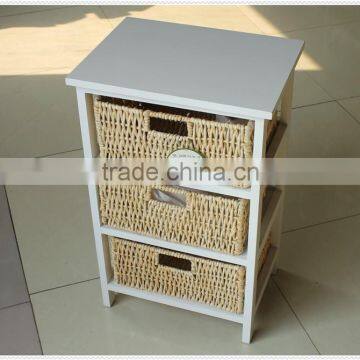 Exclusive Fashion Design High Quality Handmade Customized Wooden Cabinet With Wicker Drawers photo-5