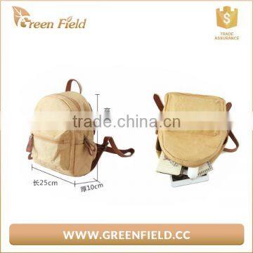 Brown Kraft Paper School Bag Backpack, Washable Paper Bag for Students