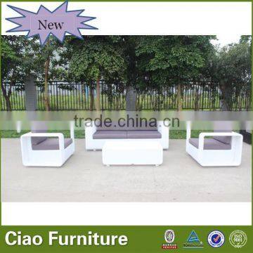 A- Rattan Furniture Patio White Sofa Set photo-2
