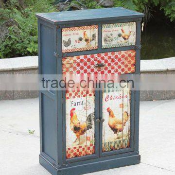 hot selling antique blue Wooden cabinet