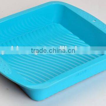 Heat-resistant microwave silicone cake pan/square shape cake mould