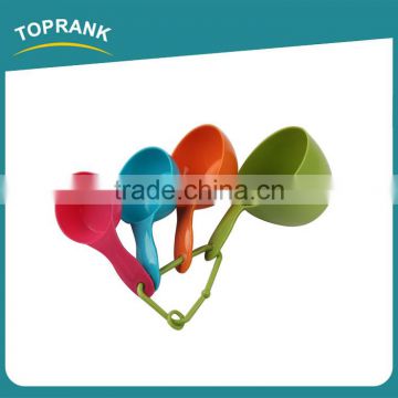 Toprank Pass SGS Tested Wholesale Colorful Plastic 4-Piece Measuring Cup Set,Measuring Cup And Spoon Set