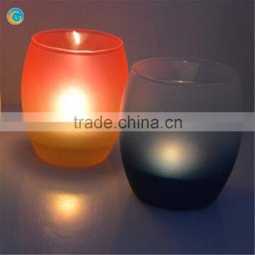 Electroplate Frosting Egg Shape Glass Candle Holder Candlestick photo-4