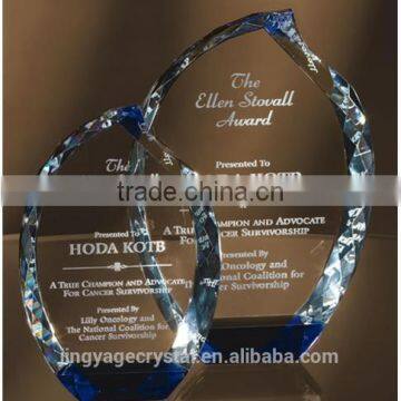 Jingyage Service Beveled Diamond Crystal Trophy For Appreciation Awards