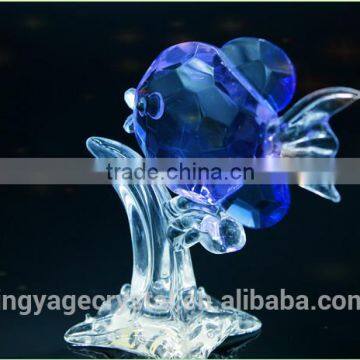 Purple Handmade Crystal Fish With a Base as Crystal Gifts for 15th Wedding Anniversary photo-4