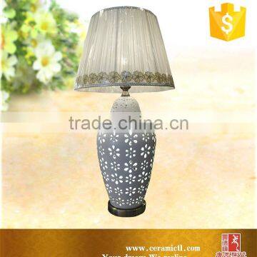 Chinese Birds Painting Antique Porcelain Table Lamp photo-2