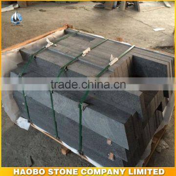 G684 black granite flamed tile for garden