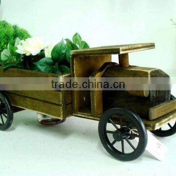 Mini wooden cart for flowers and plants