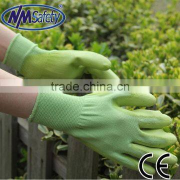 NMSAFETY ligt work use 13g PU coating with DMF less than 10PPM labour gloves