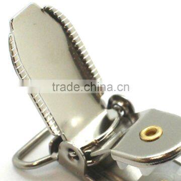 Nickel Plate High Quality Stamping Steel Metal Suspender Clip With Plastic Teeth Inside for Garment, Cloth Clip photo-4